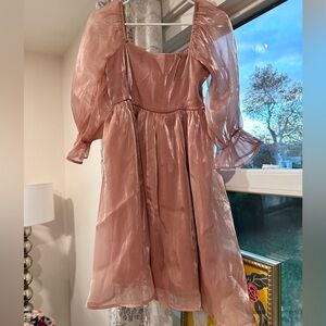 Puff sleeve mini dress